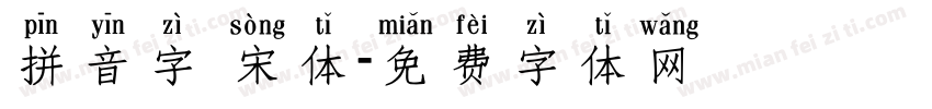 拼音字 宋体字体转换